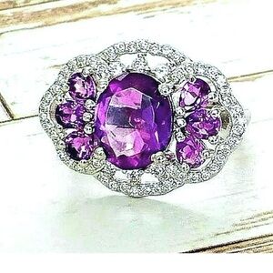 Amethyst Sterling Ring